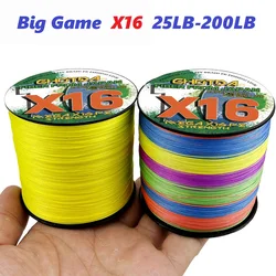 Braided Fishing Line 16 STRANDS 100M 0.16MM-0.80MM 25 32 40 55 68 80 100 125 140 161 200LB Extreme Strong Multifilament Wire