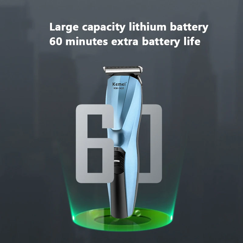 Kemei 1431 Original full metal professional hair trimmer for lithium beard trimmer electric barber clipper hair cutting machine