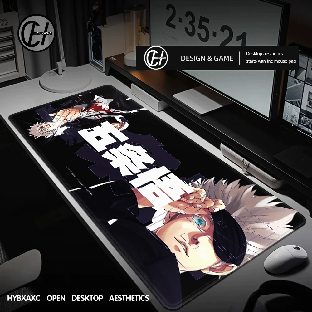 1200x600 Jujutsu Kaisen Satoru Gojo Mousepad HD Printing Computer Gamers Locking Edge Non-slip Mouse Pad Keyboard PC Desk Pad