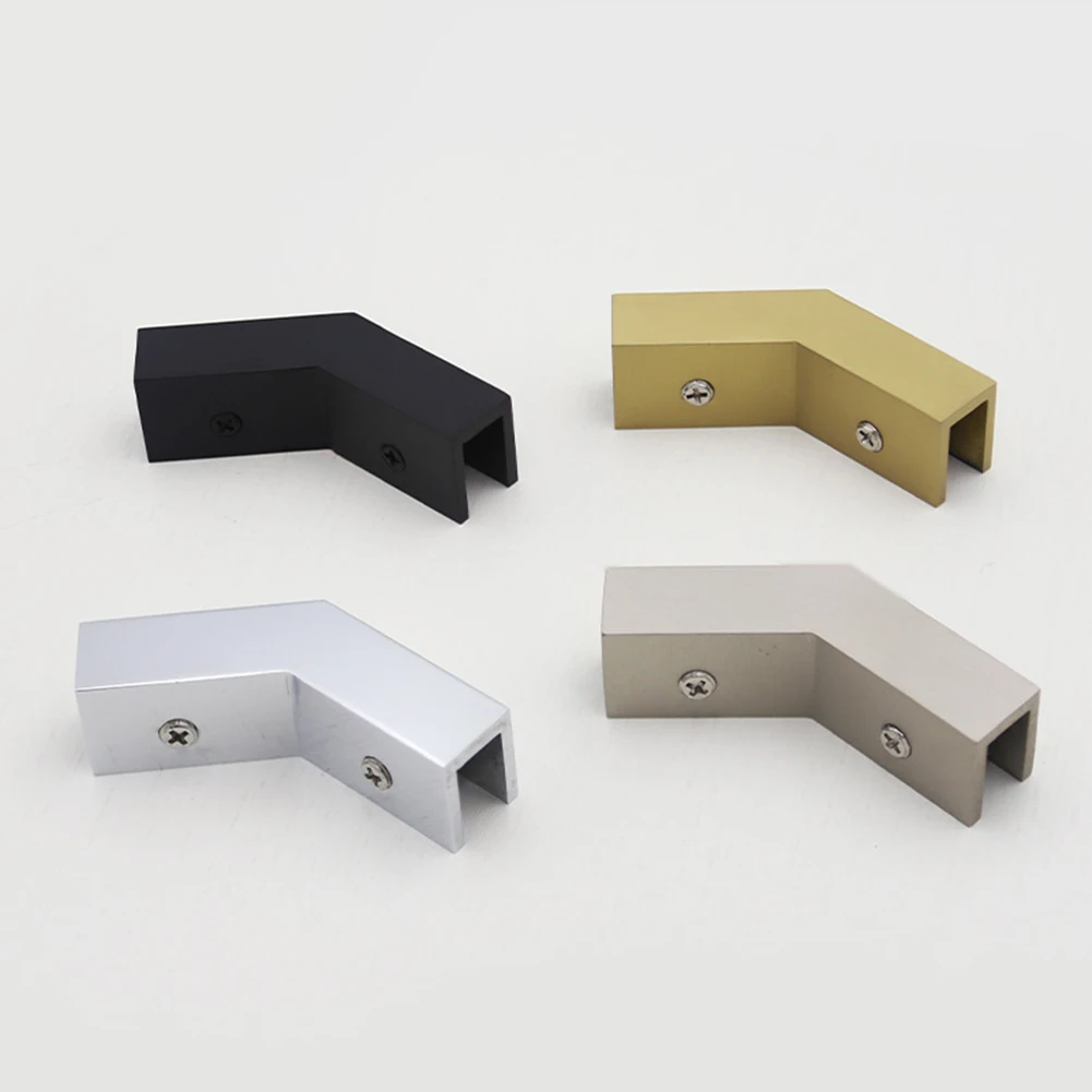 ทองเหลือง 135 องศา Wall Mount ประตูห้องอาบน้ําฝักบัวกระจกวงเล็บแก้ว Clamp สําหรับ 8-12 มม.กระจกประตูฮาร์ดแวร์เครื่องมือ home อุปกรณ์เสริม