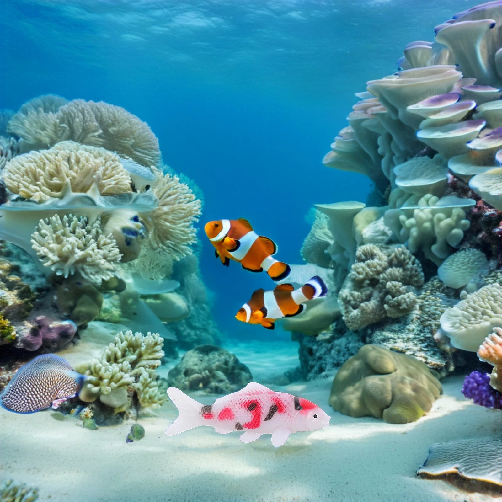 

3pcs Mini Koi Fish Figurines Realistic Artificial Aquarium Decor For Tank Desktop Bookshelf Garden Pond Ornament