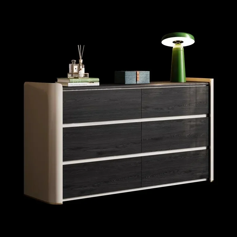 

A50 Light luxury bedside bucket cabinet custom ash walnut paint TV cabinet storage storage makeup chest cabinet