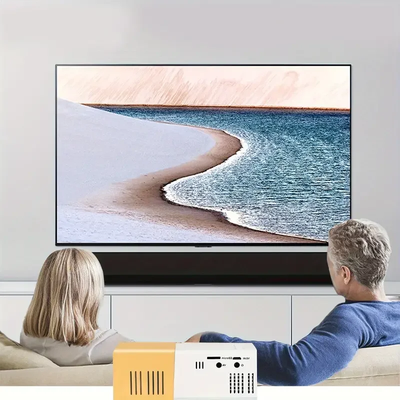 مكبر صوت مدمج YG300، يدعم 1080 بكسل عالي الوضوح، جهاز عرض LED منزلي صغير محمول للترفيه #4