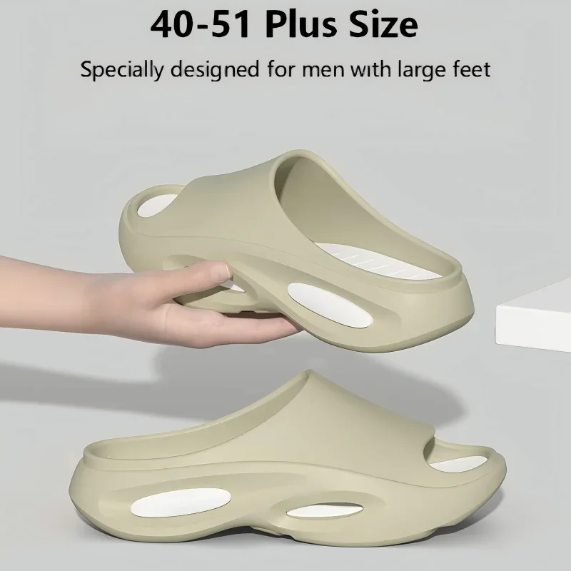 ZUOFU 40-51 Herren Zweifarbige Pfeil-EVA-Sandalen Frühling Sommer Extra Große Größe Rutschfeste Weiche Indoor-Outdoor-Badezimmer-Hausschuhe – Detail 11
