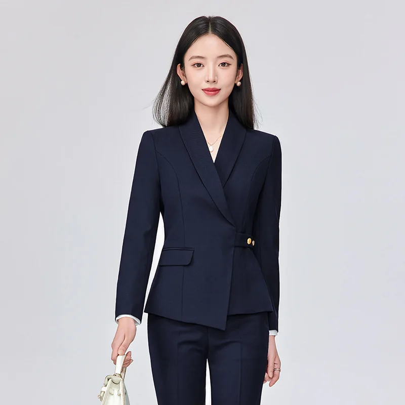 Ensemble de costume pour femmes, haut de gamme, élégant, Style déesse, costume formel professionnel, veste, vêtements de travail, nouvelle collection printemps et automne 2025