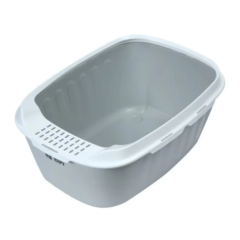 

Wholesale Easy Clean Gray Pink Plastic High Sided Self Cleaning Enclosure Extra Large Cat Litter Box With Scoop