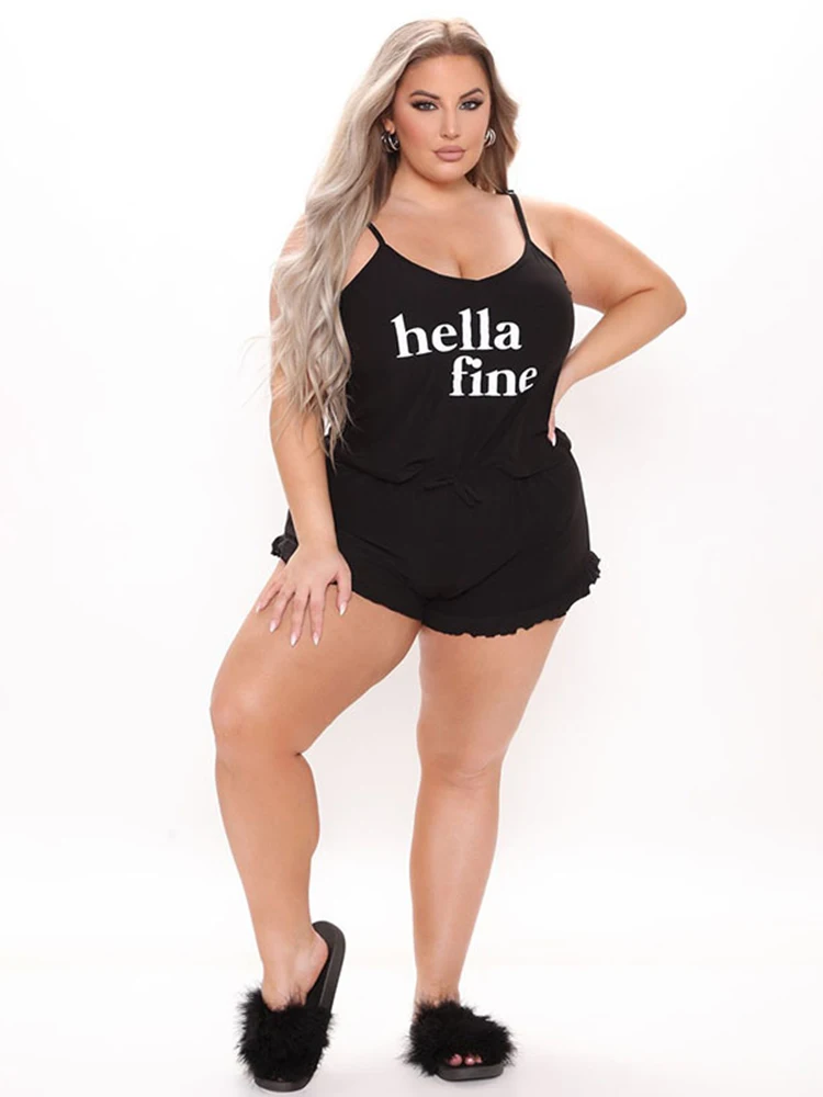 Conjunto de shorts de motociclista de verão feminino, calças e tops sexy, roupas plus size, atacado, Dropshipping, 2 peças, 2023