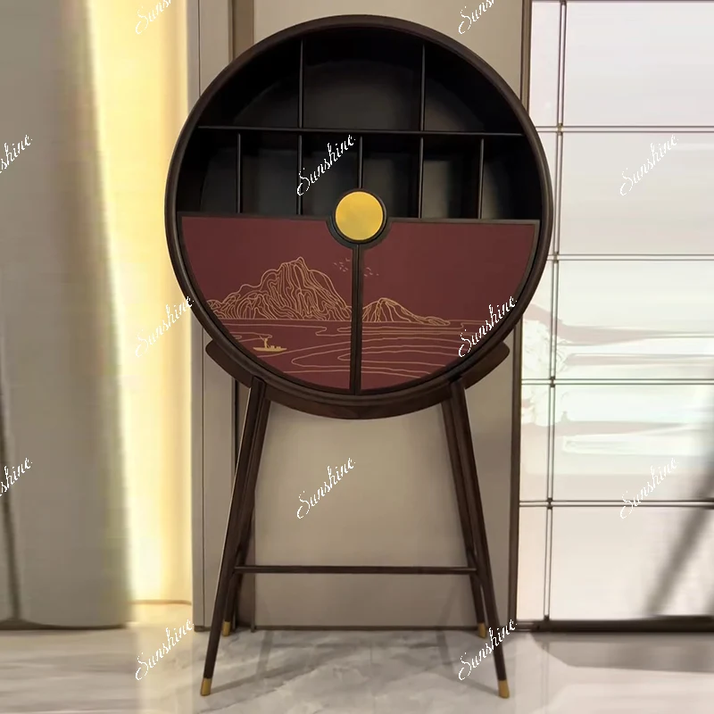 Modern size apartment, new Chinese style, Duobao Ge Bogu rack, entrance cabinet