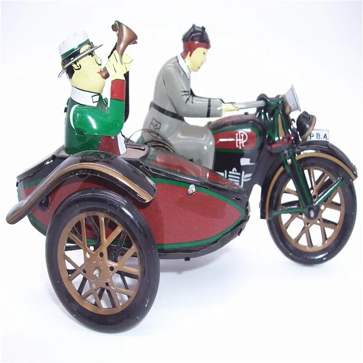 Jouet mécanique de collection rétro pour adulte, figurines en métal 18/man Ride a tricycle, cadeau pour enfant