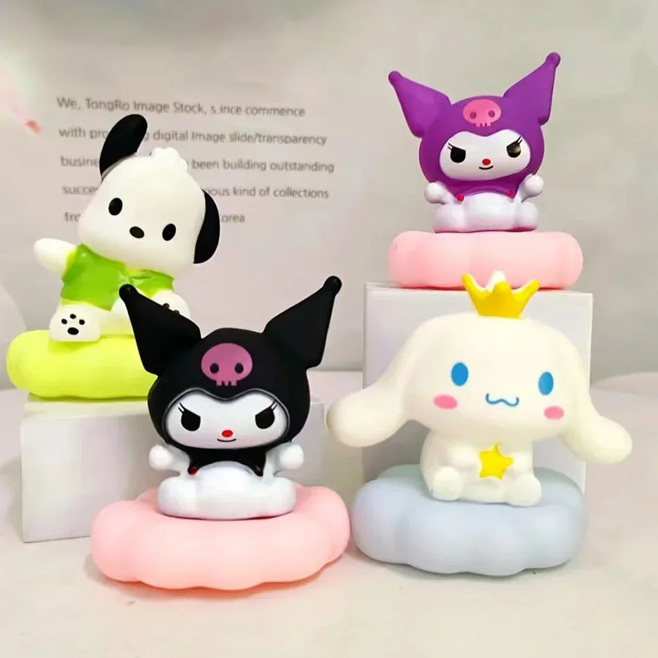 New Japan Style Sanrios Night Light Enamel Cloud Cartoon Kuromi Cinnamoroll Pochacco Small Table Light Illuminating Decoration