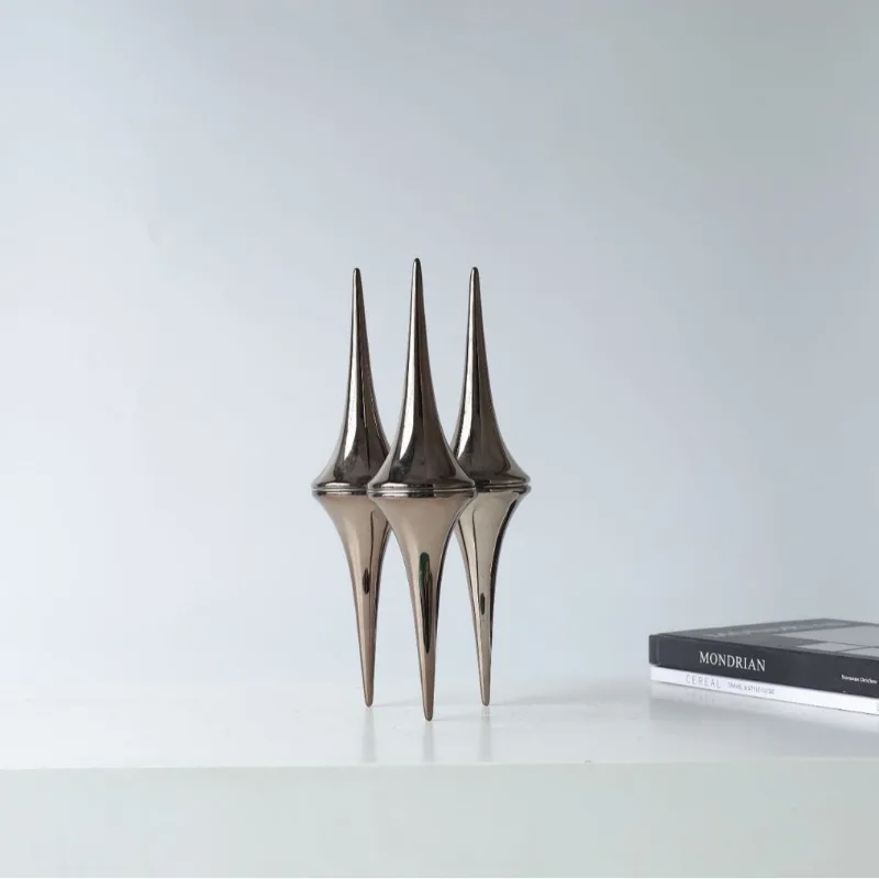 Abstract art reflection cone metal sculpture decoration model room sales office lobby negotiation area creative decoration