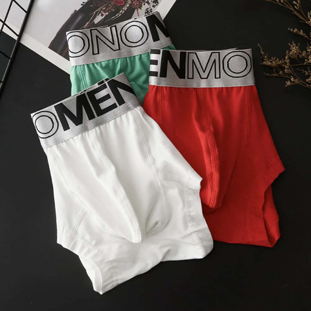 2025 الرجال الرياضة سراويل بوكسر لينة النوم ملخصات منخفضة الخصر سراويل مشروط ملابس داخلية قطنية الصلبة الانتفاخ الحقيبة جذوع الرجال السروال #1