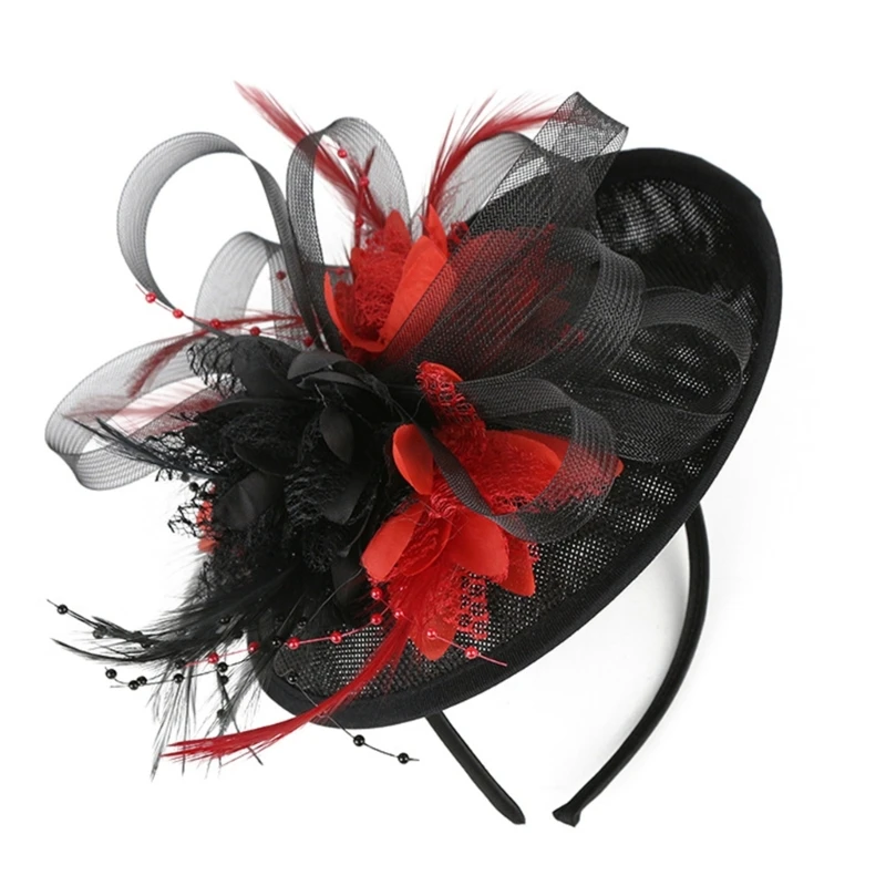 Elegant Flower DerbyHat Female Headpiece Church Dress Hat Wedding Bowler