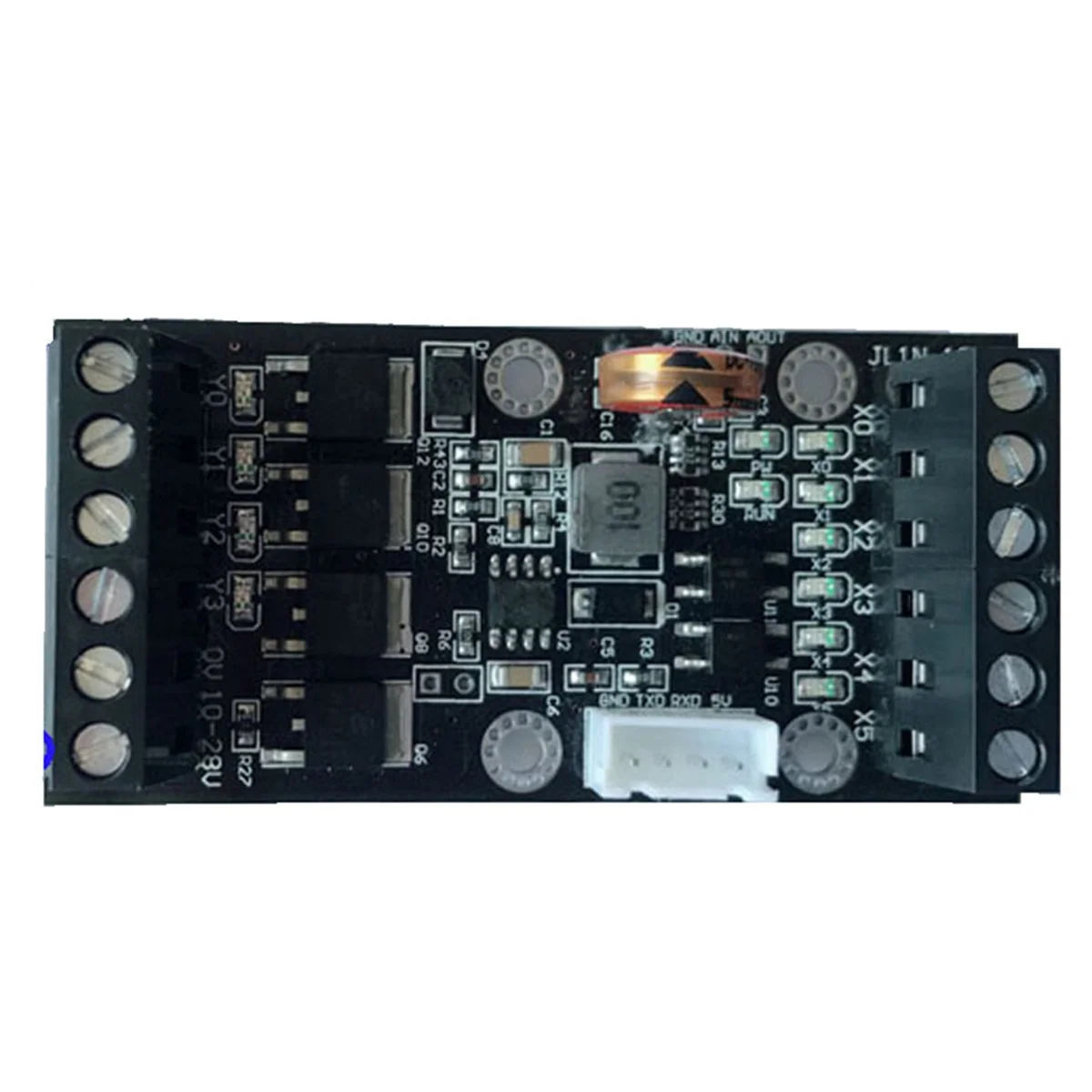 FX1N-10MT Output Transistor papan kontrol industri PLC catu daya DC10-28V 6 dalam 4 keluar dengan kabel Program