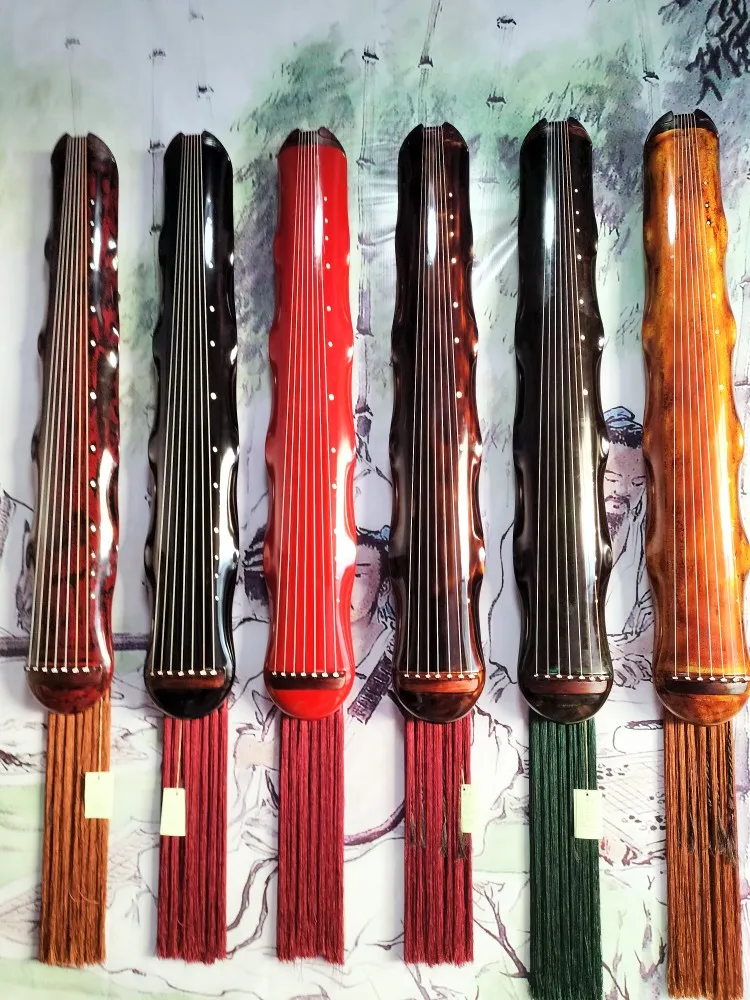 Guqin Pure Raw Lacquer Pure Handmade Old Chinese Fir String Musical Instrument