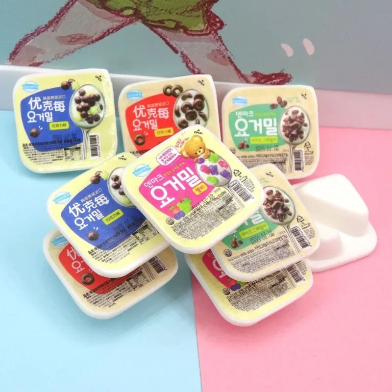 Cute Gashapon Kawaii Figure Anime Miniature Korean Chocolate Yogurt Box Doll House Food Model Capsule Toys Gift