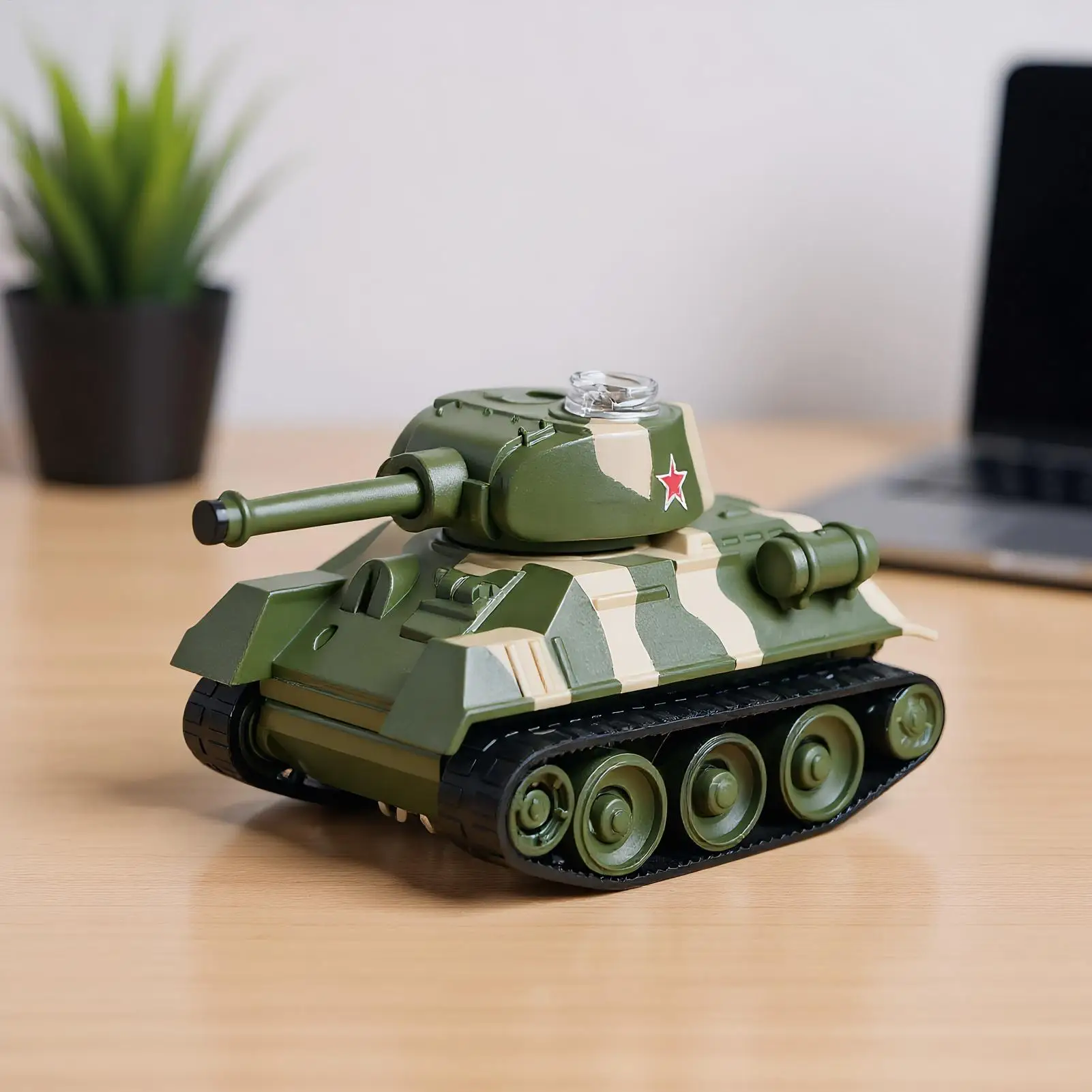 2.4G Simulazione telecomandata Carro armato Mini veicolo interattivo Giocattolo Veicolo telecomandato Modello di veicolo blindato da guerra Giocattolo per bambini