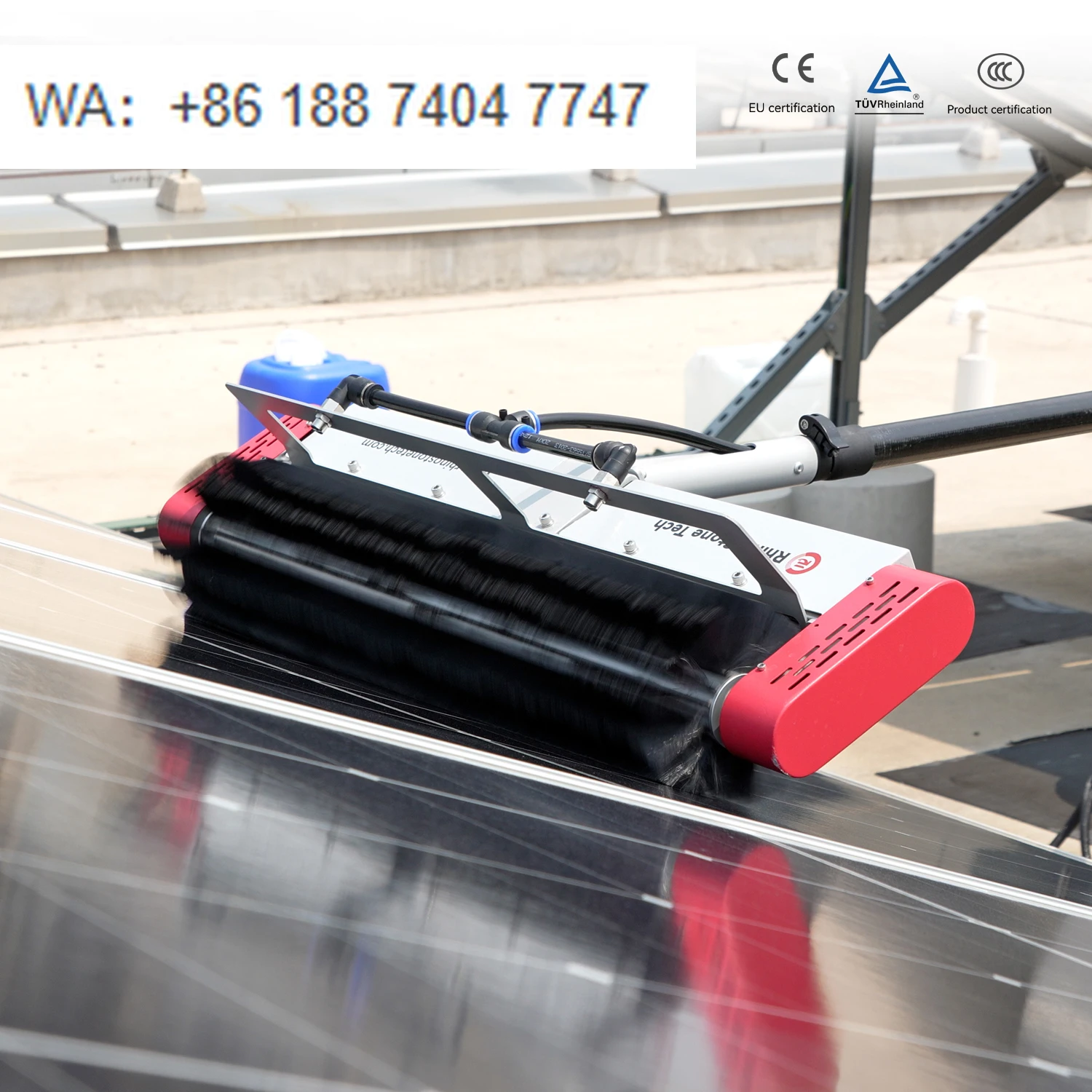 PV Solar Panel Cleaning Brush Photovoltaic Panel Cleaning Roller Brush with Brushless Motor for Residential Solar