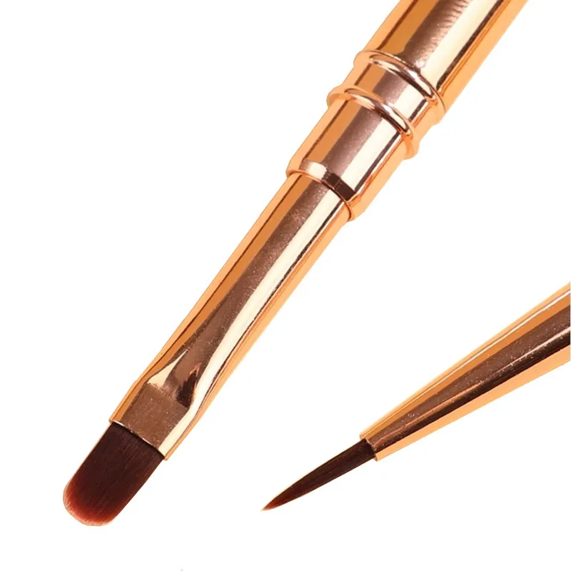 1/12개 골드 네일 아트 브러쉬 다이아몬드 그라데이션 네일 브러쉬 라인 페인팅 브러쉬 네일 크리스탈 아크릴 라이너 드로잉 펜