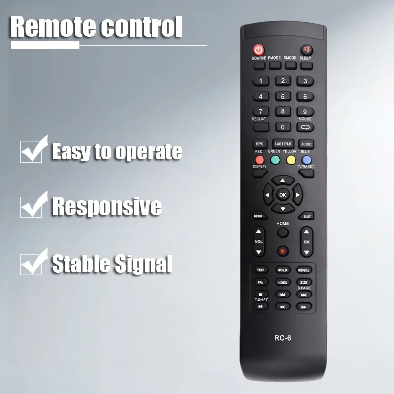 

Allimity TV RC-6 Remote Control TI4309DLEDDS Compatible with Baird Smart TV