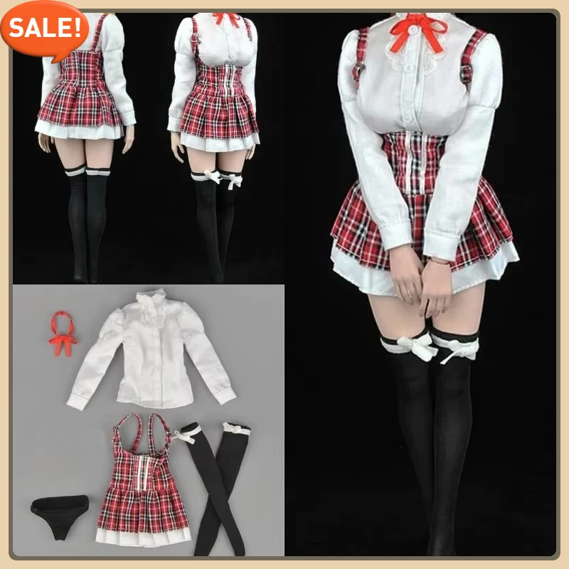 

ZY5021 1/6 Female Soldier Long Sleeved Shirt Dress Set Attire Clothes Model for 12'' Large Chest Action Figure Body Dolls Toys