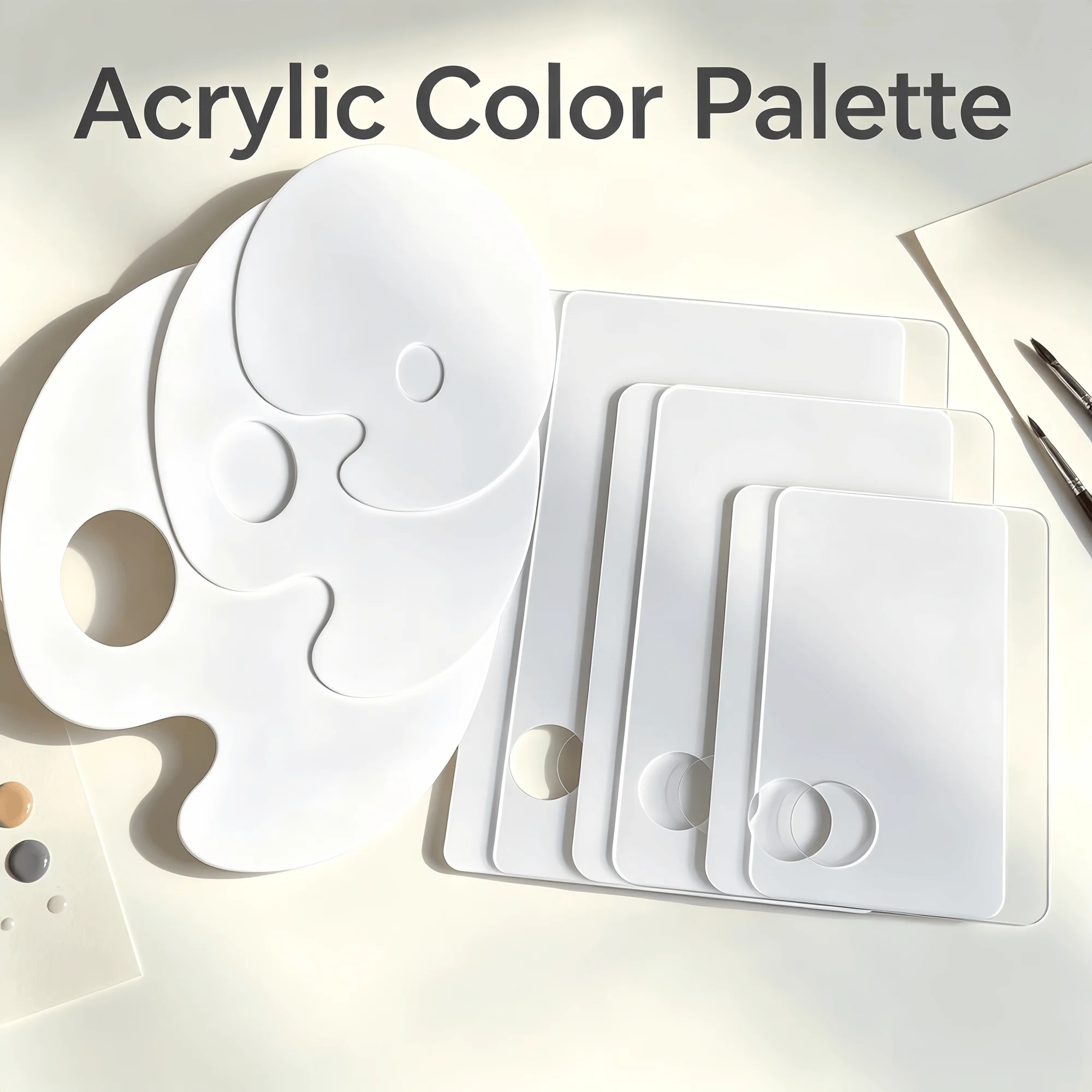 1Pc Acrylic Color Palette Multiple Style Suitable For Oil Painting/Watercolor/Diy Art Creation Suitable For Artists To Use