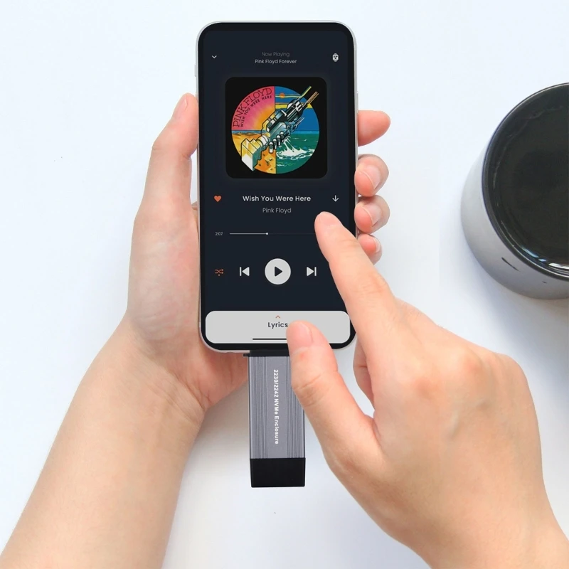 NVME Case Enclosure M.2 to USB 3.1 Gen 2 10Gbps Aluminum Case TypeA + Type External SSD Case For 2230 2242 SSDs Dropship