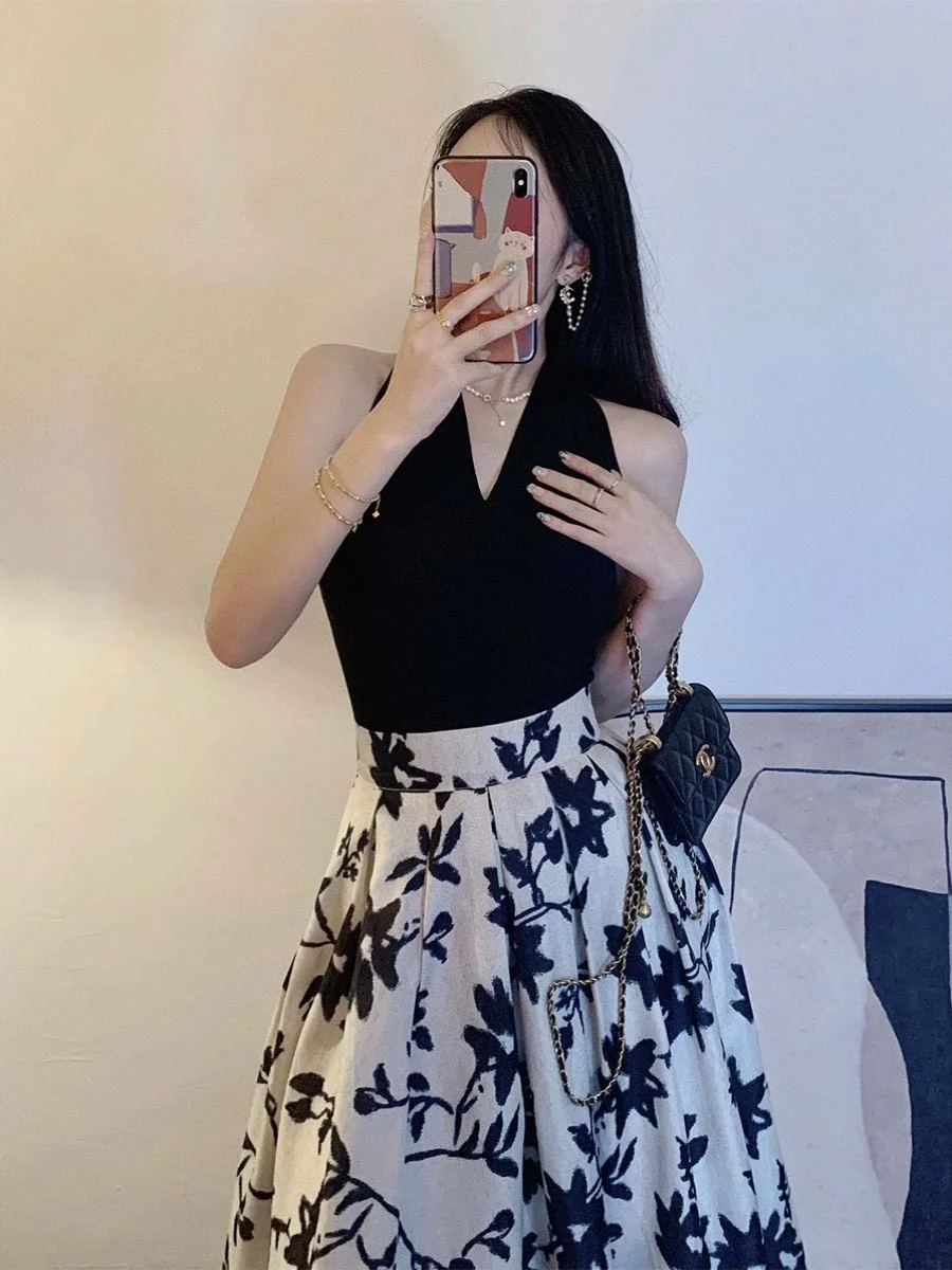 

Bla Strapl Svel Vest Top Women's Summer Faion Sexy Outerwear V-Ne Inner Wear Hong Kong Sle Base Layer