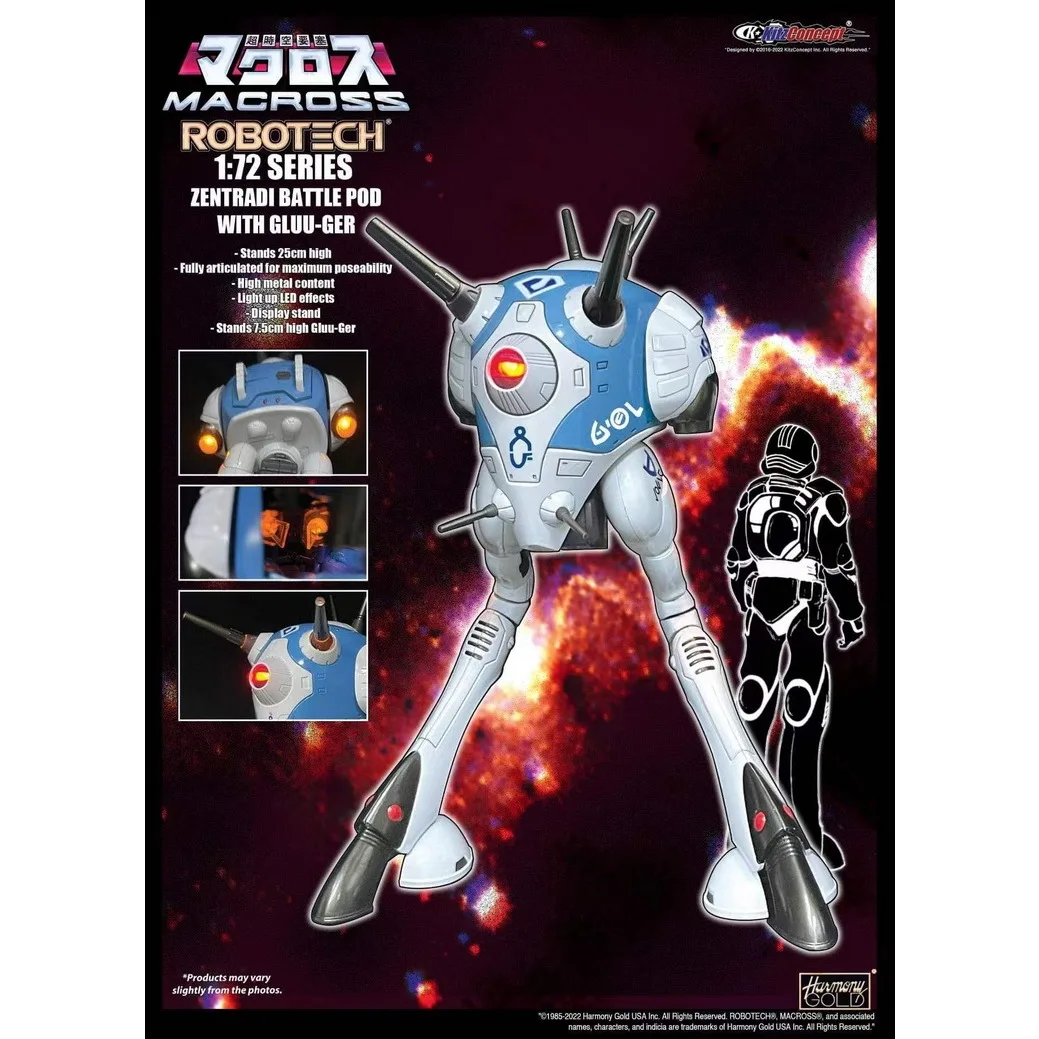 In Stock KitzConcept Macross Regult 1:72 Series Zentradi Battle Pod with Gluu-ger LED Action Figures Toy Gift Collection