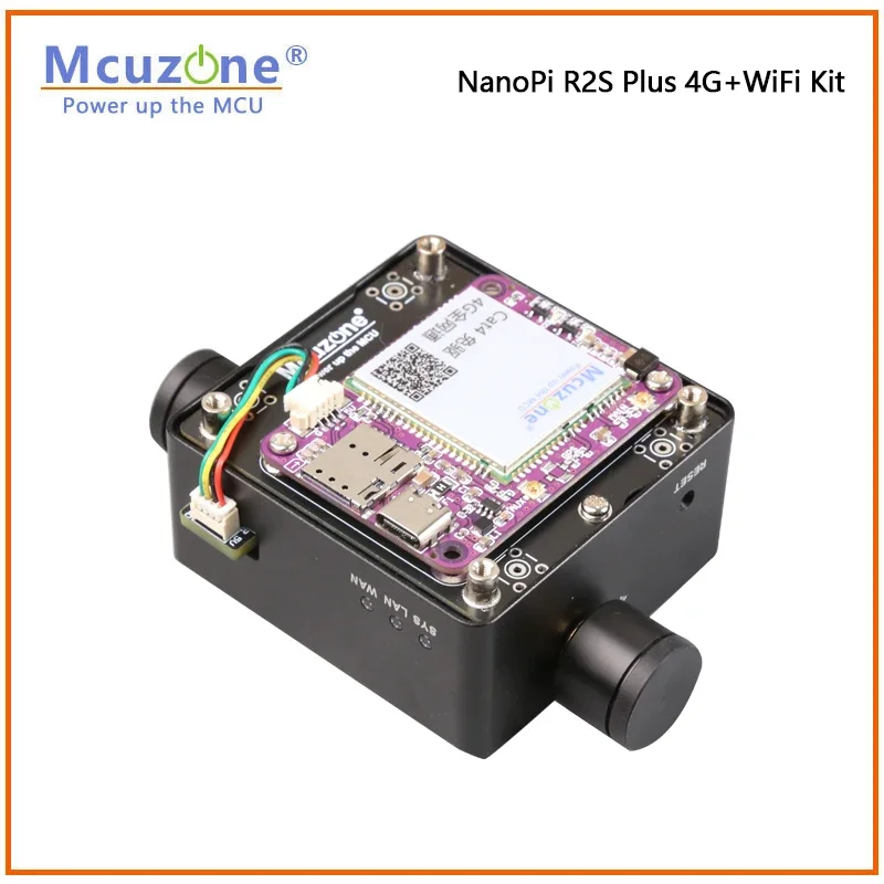 Kit NanoPi R2S Plus 4G e WiFi, RK3328 openwrt Ubuntu 1GB DDR e 32G eMMC