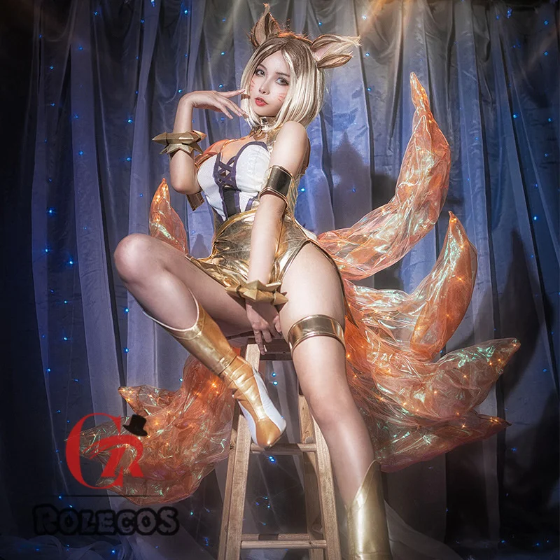 

LOL Ahri Cosplay Costume Ahri KDA ZHIZHEN Skin Costume Ahri ZHIZHEN Clothing Ahri Wig Women Game Suit