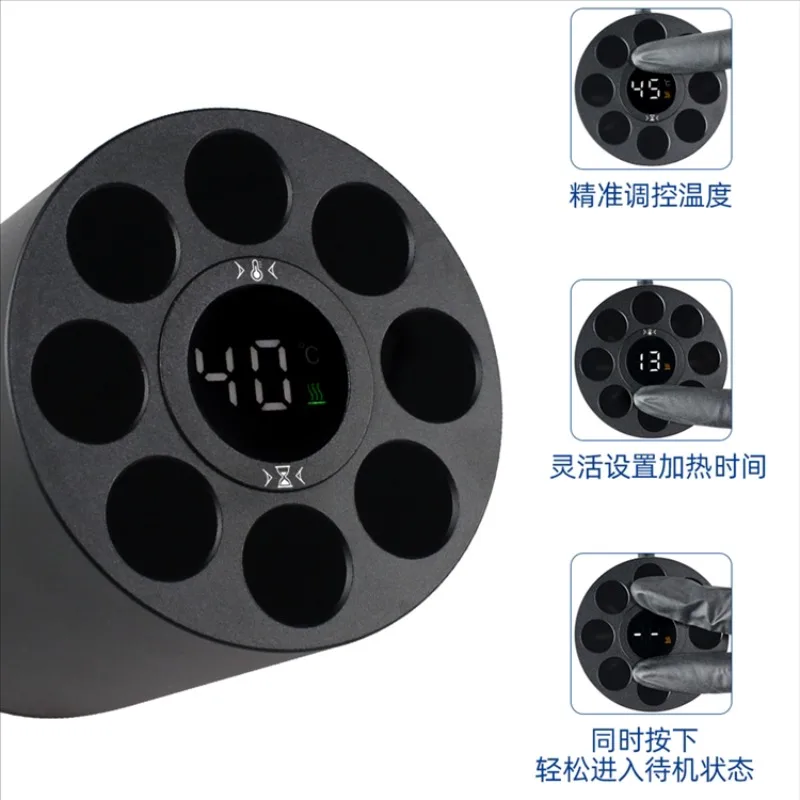 Dental Resin Heater, Oral Softener, Filler, Constant Temperature Insulation, Temperature Control 8-hole LED Display