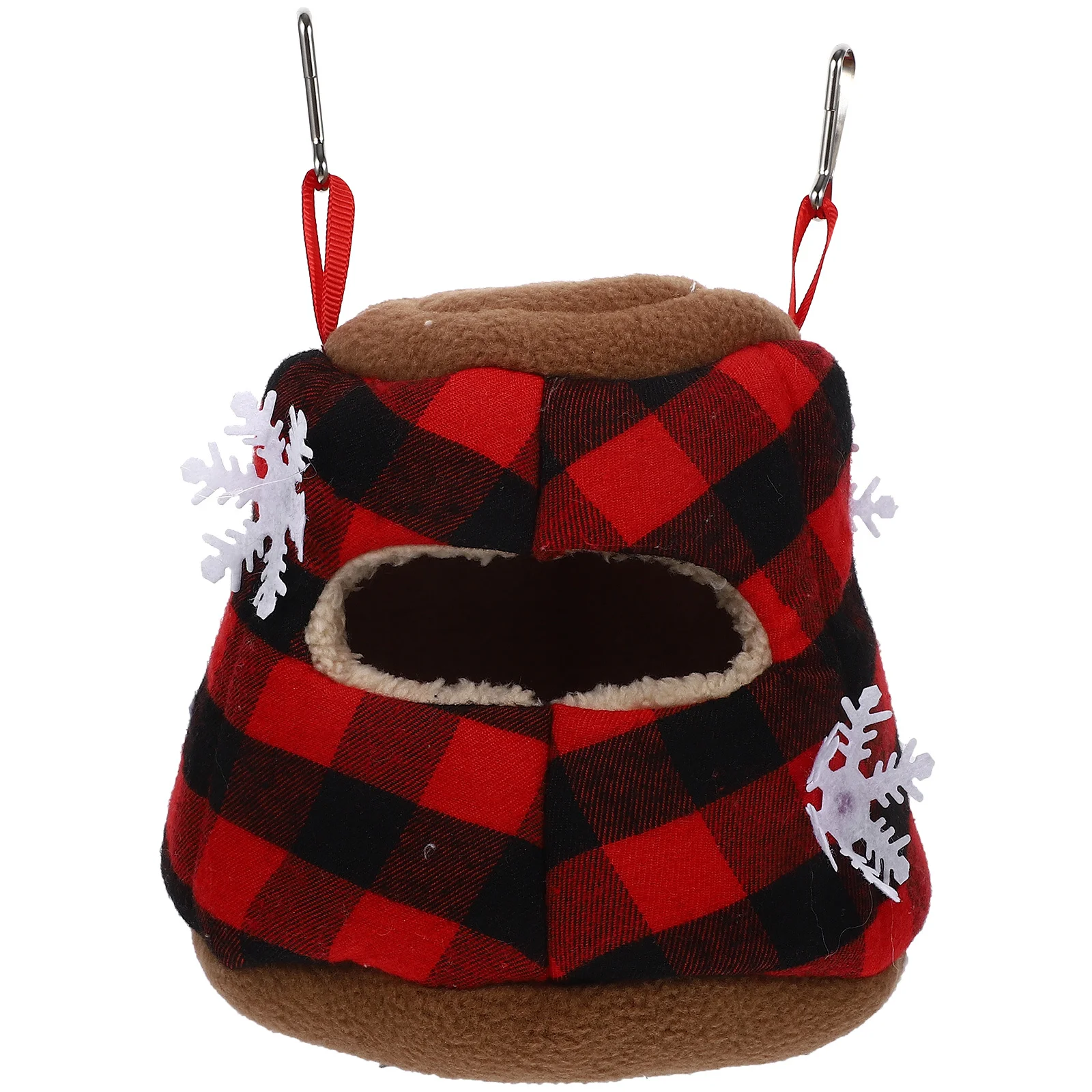 Świąteczny Hamak dla Chomika, Śnieżny, Bawełniany, Ciepły, do Klatki, Łóżko dla Małych Zwierząt, Hamak dla Świnek Morskich, Papugi, Kryjówka dla Świnek Morskich