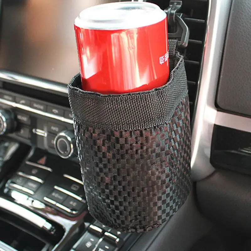 Portable PU Pocket Bottle Holder Sunglasses Phone Bottle Organizer Box Space Saving Car Vent Pouch Auto Interior Supplies