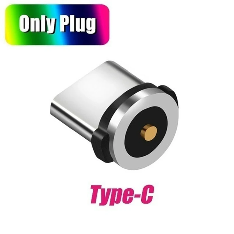 1PC Round Magnetic Cable Plug 8 Pin Type-C Plugs Fast Charging Phone Magnet Charger Plug