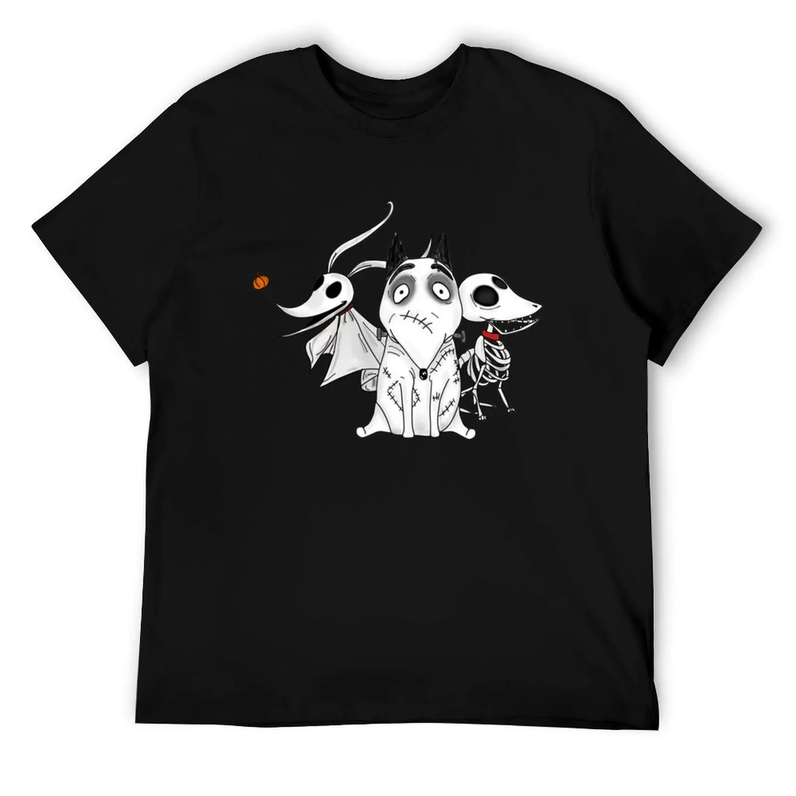 ZERO, SCRAPS y SPARKY perro Tim Burton películas Camiseta de algodón 100% camisetas de algodón 100% camisetas de hombre para hombres camiseta