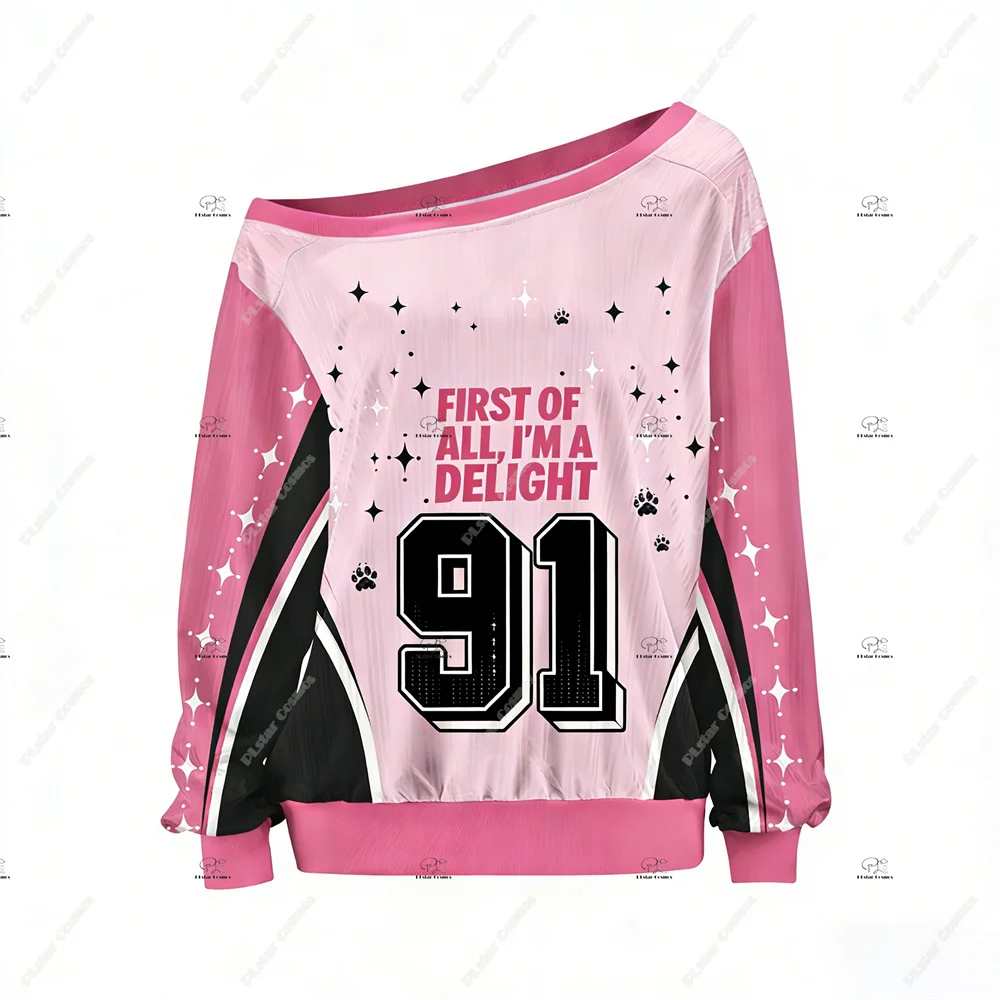 Custom Name Number Gothic Witch Vintage Y2K 3D Harajuku Pullover Casual Off Shoulder Sweatshirts Long Sleeves Women Sportswear E