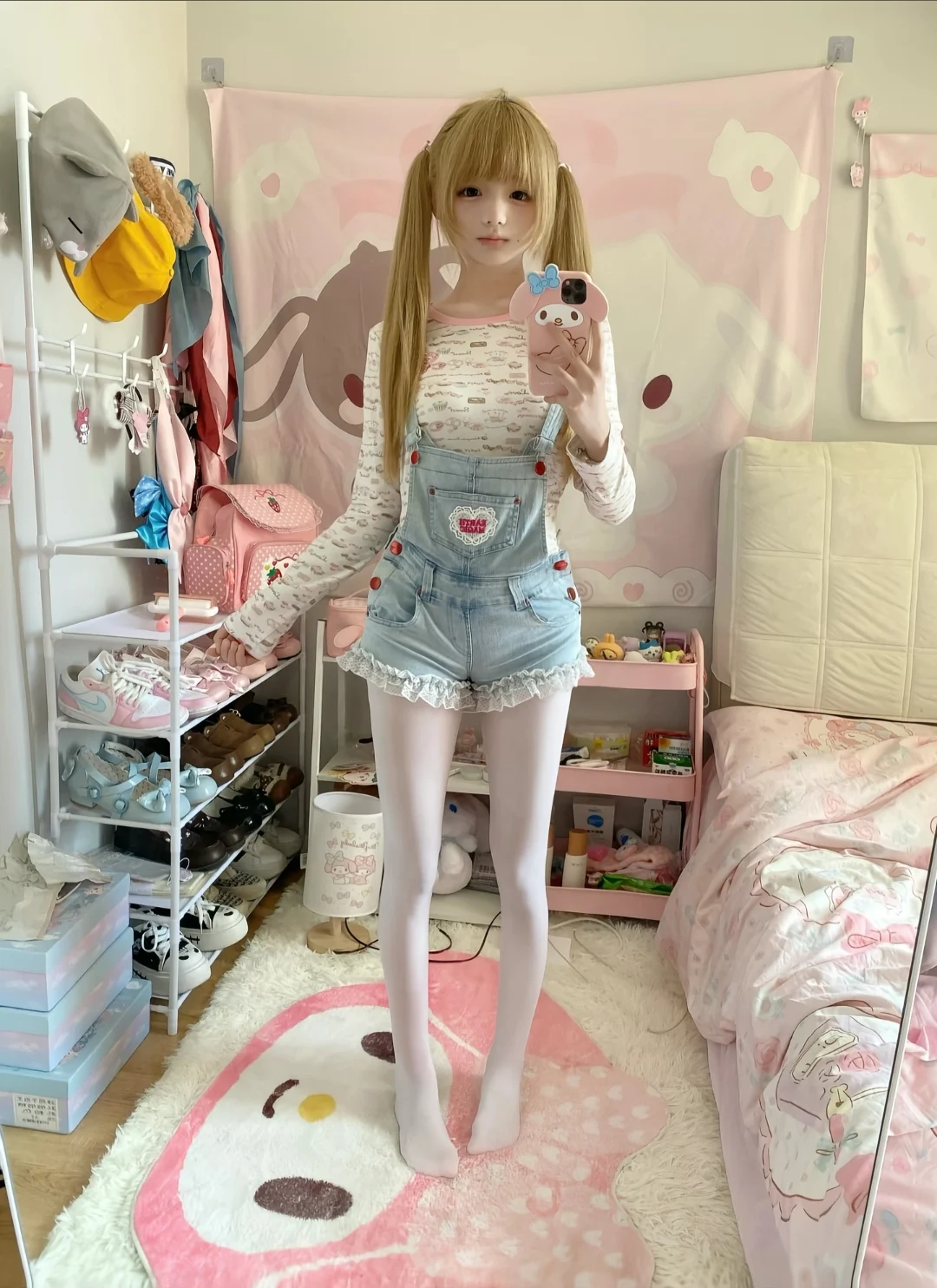 

Cute Denim Overalls Y2K Japanese Sle Mischievous Strap orts Sweet Daughter Clothes Dopne ort Pants High Waist orts