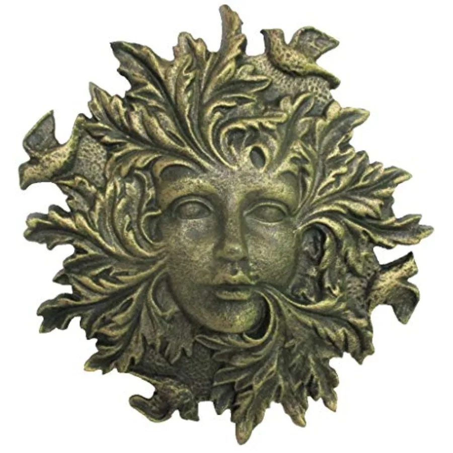 

Unique Cast Iron Woman Bird Wall Plaque