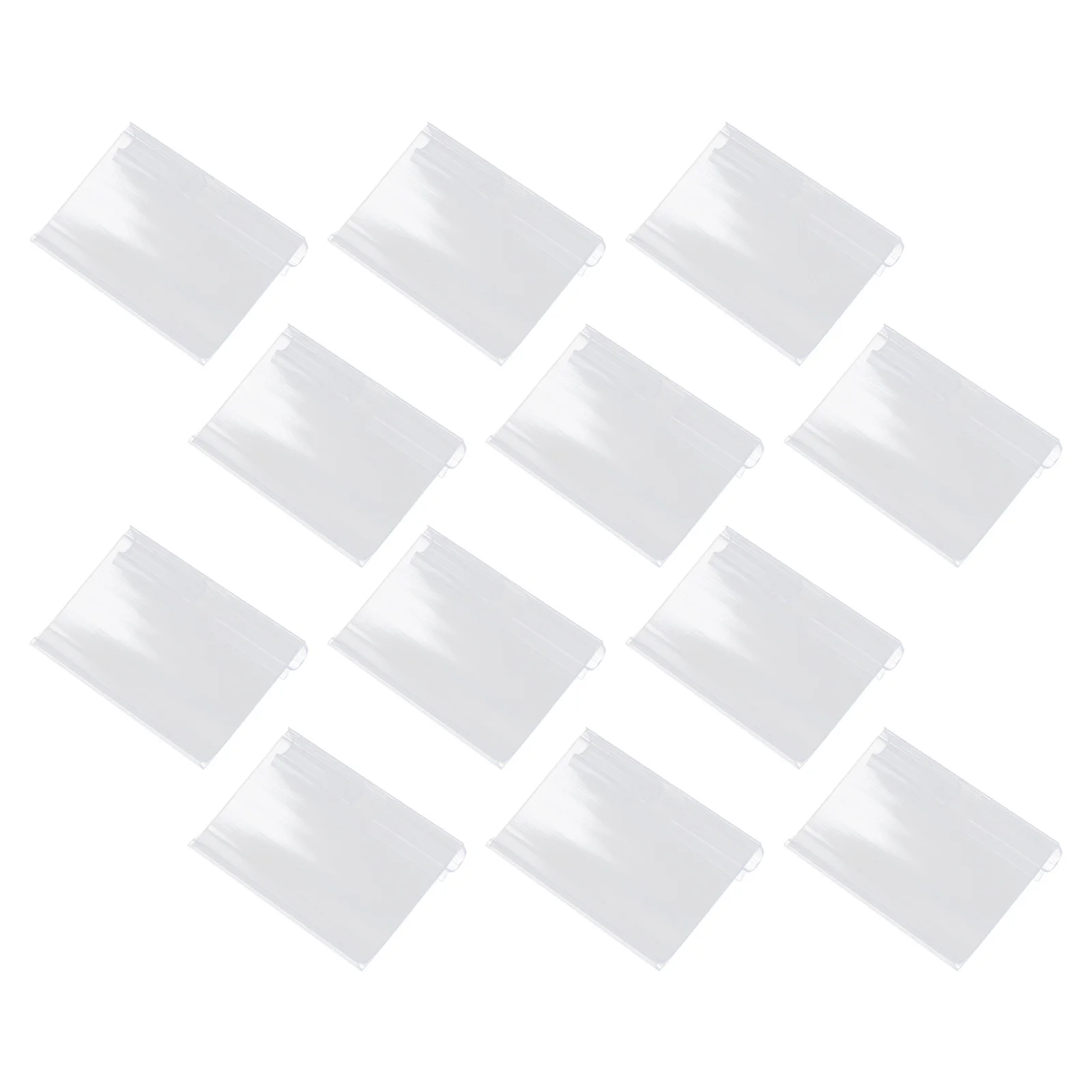 

60Pcs Transparent Price Label Holder Clear Retail Shelf Tag Display for Goods Merchandise Sign Simple Effective Design