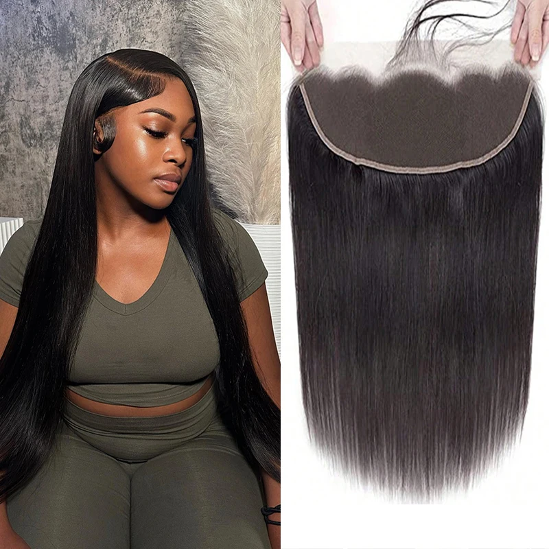 

13x4, Прозрачная Кружевная фронтальная бразильская прямая Фронтальная застежка, человеческие волосы, 100% необработанные натуральные человеческие волосы с детскими волосами