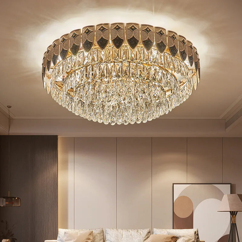 Crystal Modern Lamparas Led De Techo Gold 2024 Avize Modelleri Home Decor Living Room Ceiling Chandeliers Lighting Bedroom