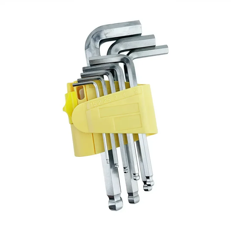 Durable Long-Lasting Sharp-Tipped Stainless Steel 8 Set Hex Key With Ball for Adjusting Screws in HVAC Systems