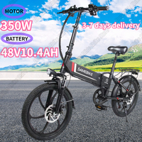 Electric bike 350W high-speed motor 48V10.4AH lithium battery urban folding e bike 20-inch aluminum alloy frame electric bicycle