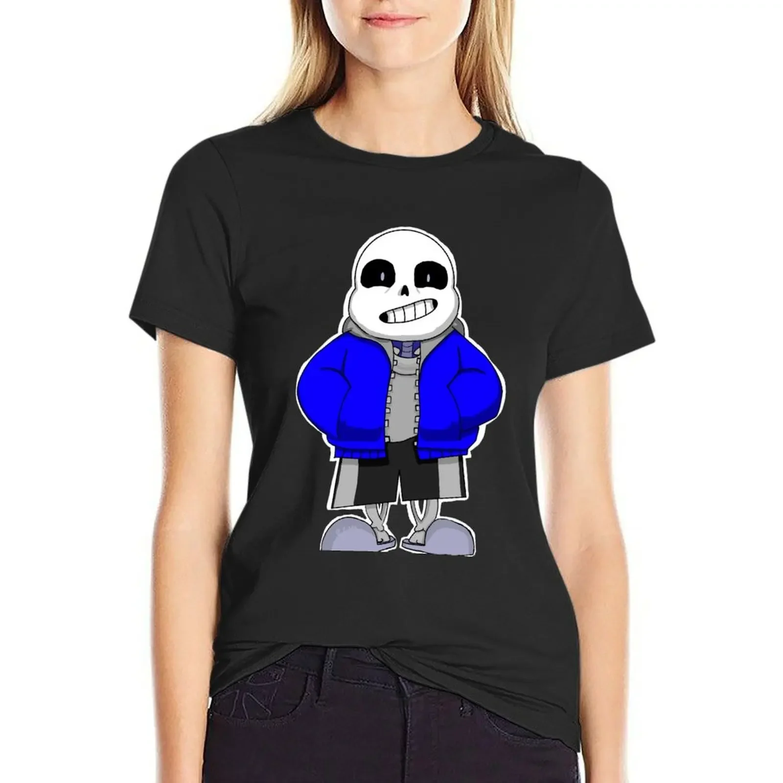 UNDERTALE- Sans the Skeleton T-Shirt cute tops vintage clothes tops Woman T-shirts