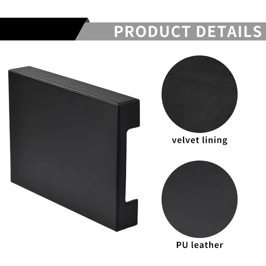 صينية رسائل من جلد البولي يوريثان لمنظم سطح المكتب - حل تخزين مستندات التحميل الأمامي مع حامل ورق A4 ومجلة Fi #5