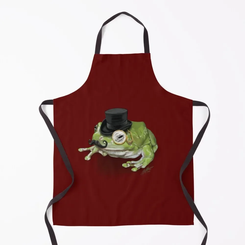 

Sir Dapper Frog Apron men New year's Useful Things For Kitchen Apron