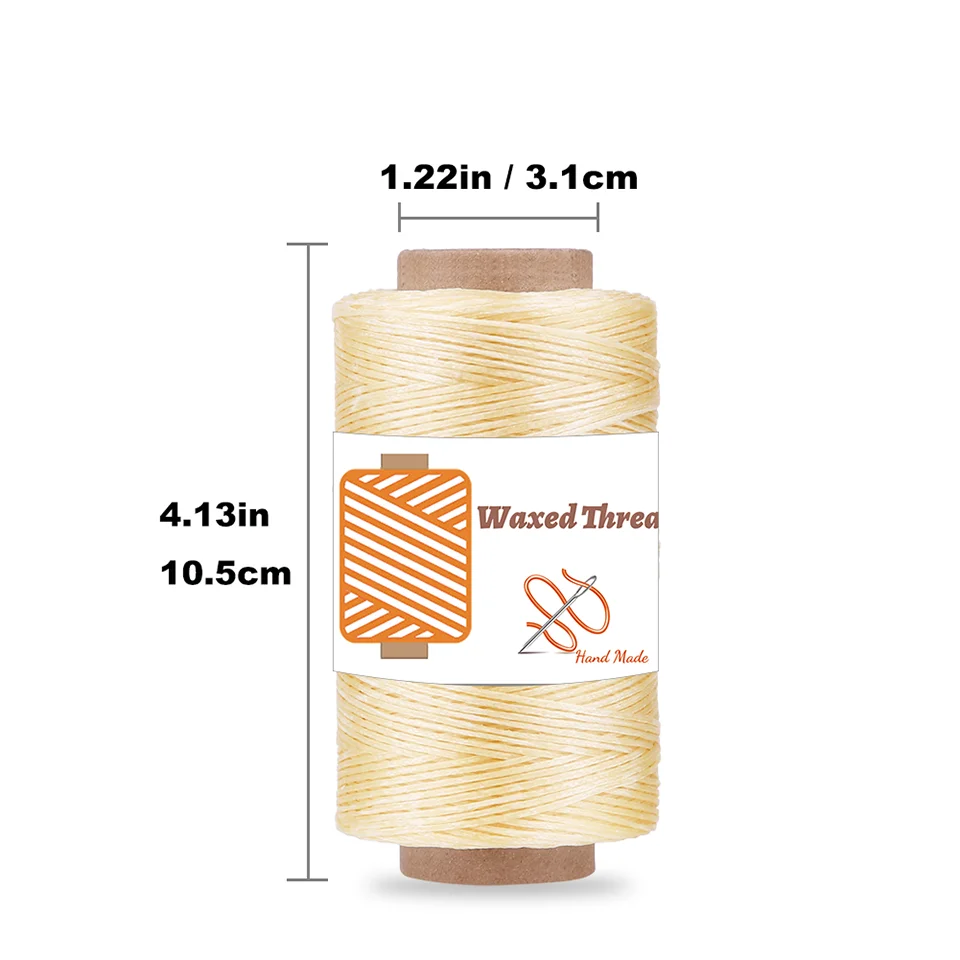 KRABALL 284 Yards Waxed Thread 150D Leather Sewing Waxed Book Binding Thread Cord for Leather Craft DIY Repairing Jewelry Making