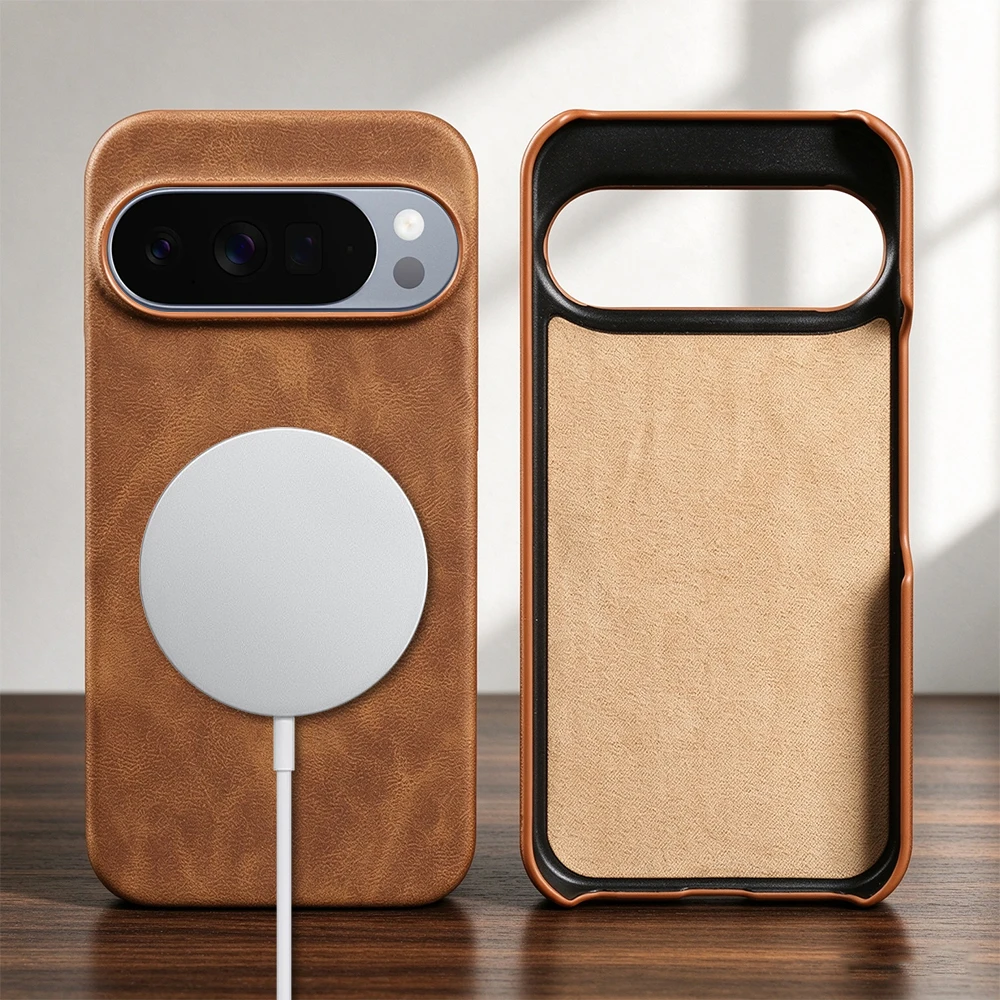 For Magsafe Soft Touch Leather Phone Case For Google Pixel 9 10 11 Pro XL 10A 9A 8 8A 7 7A 6 Pro 6A Back Cover Cases Funda Coque