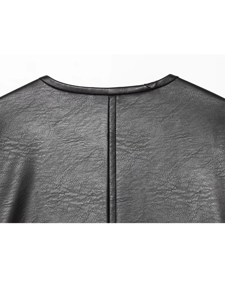 

HH Women Fashion Long Sleeves Short Coat Solid Pockets Solid Coat Women Round Neck Shoulder Chinese Buckle Spring Jacket